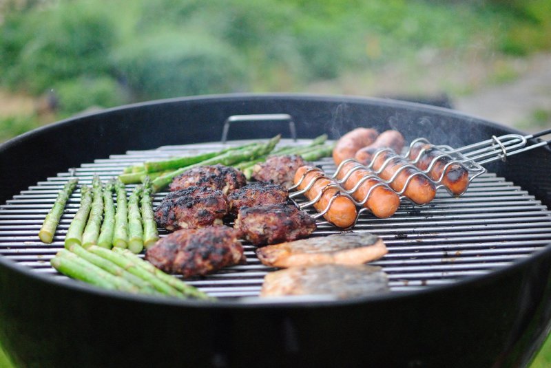 grillgut auf grill