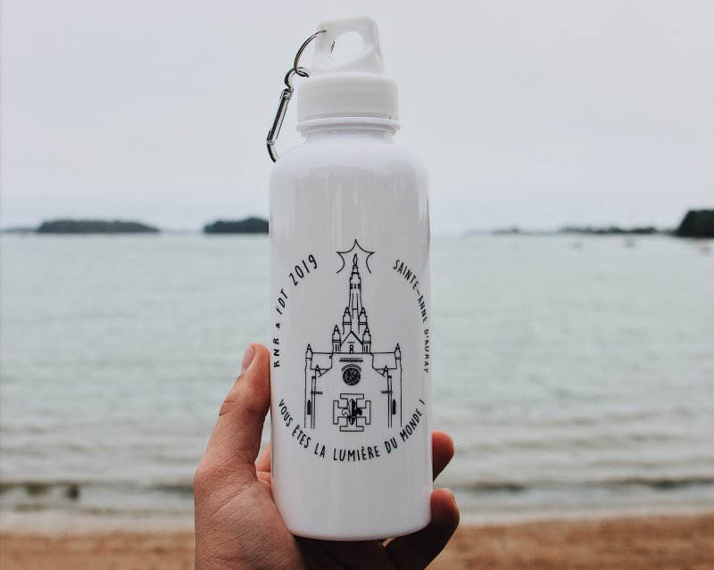Edelstahl-Trinkflasche mit Spruch