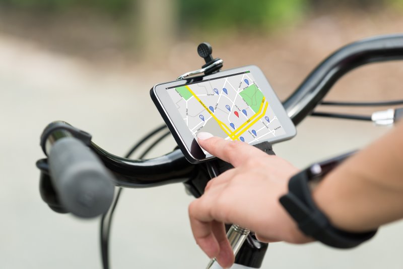 Fahrradcomputer mit Navigation