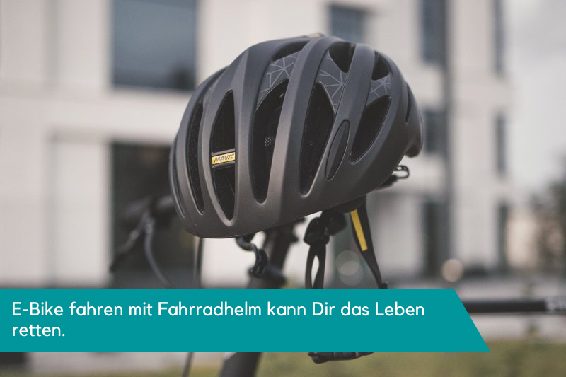 E-Bike fahren mit Fahrradhelm kann Dir das Leben retten.