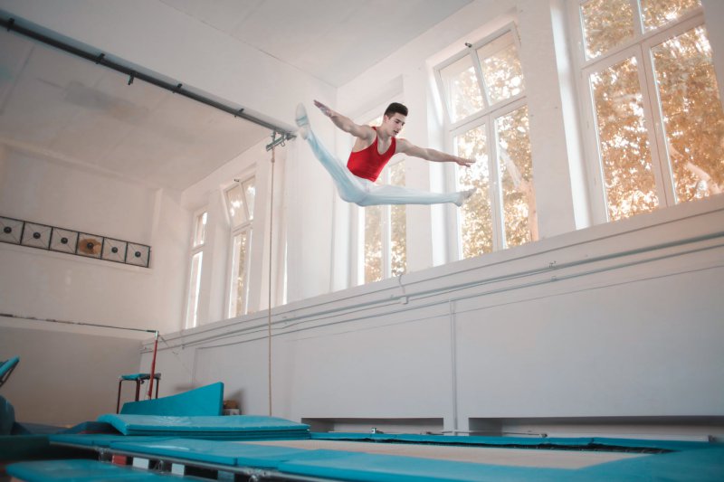 Kindertrampolin in der Halle