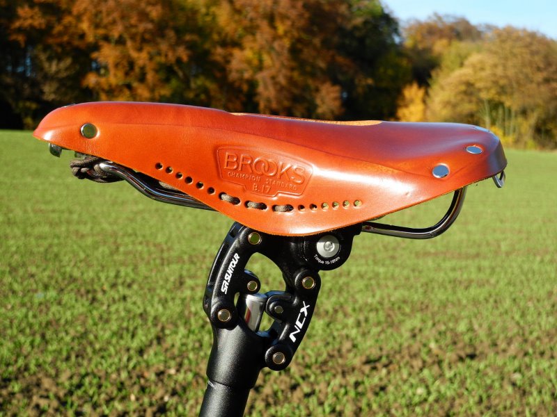 Brooks Fahrradsattel Ein typischer Brooks-Ledersattel