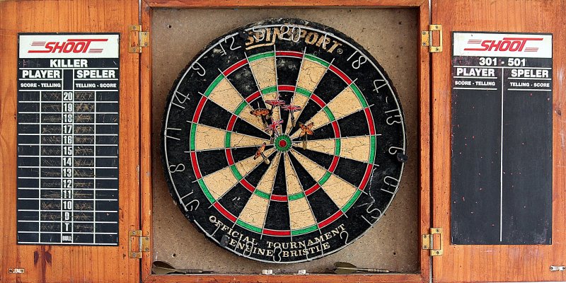 Dartboard in Anlage integriert