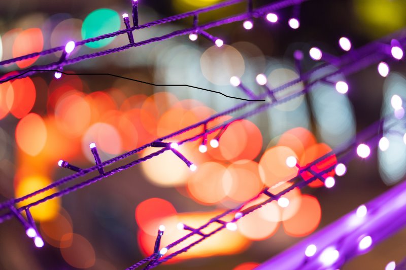 knallige Farbe von einer LED-Lichterkette