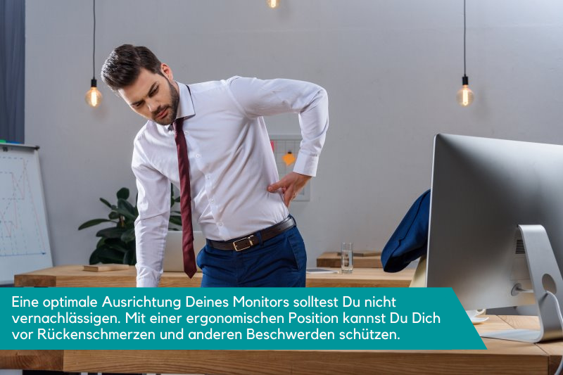 24-Zoll Monitor ergonomisch positionieren