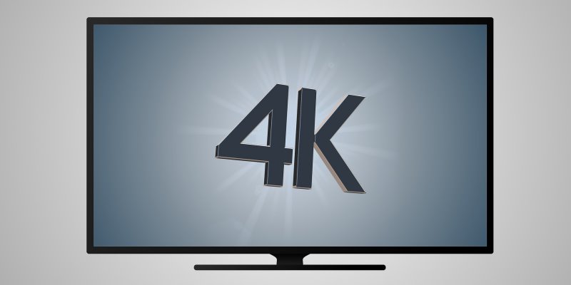 Fernseher mit 4K Aufschrift