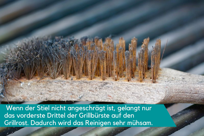 abgenutze Grillbürste aus Messing benutzte Messing-Grillbürste