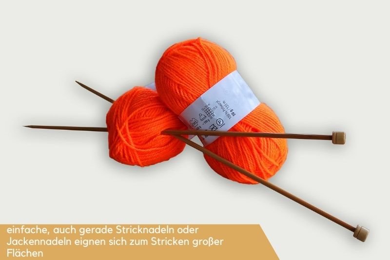 gerade Stricknadeln Jackennadeln mit Garn