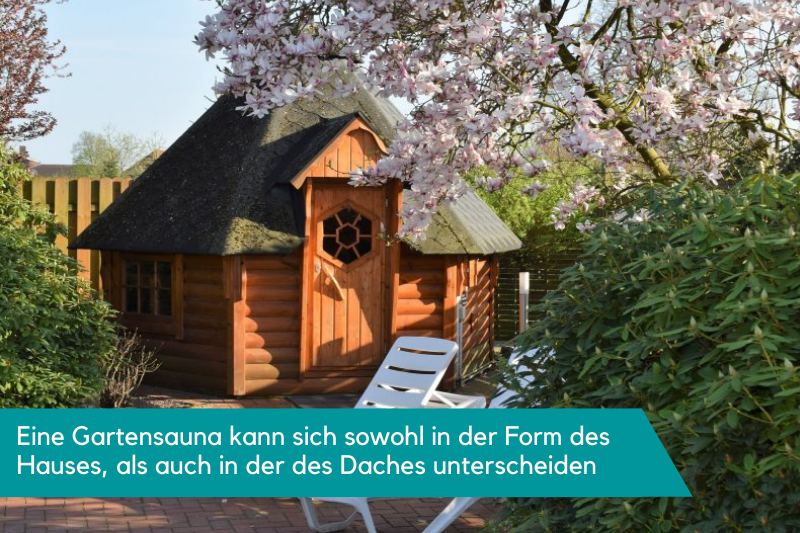 Gartensauna mit Spitzdach