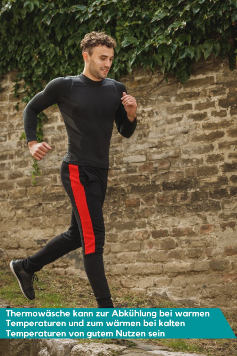 Jogger mit Thermowäsche bekleidet