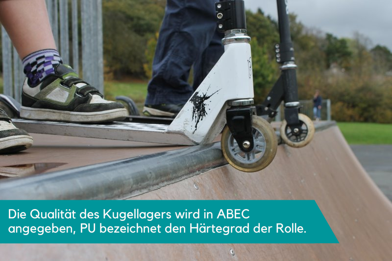 Stunt Scooter Rollen Nah Beschriftet