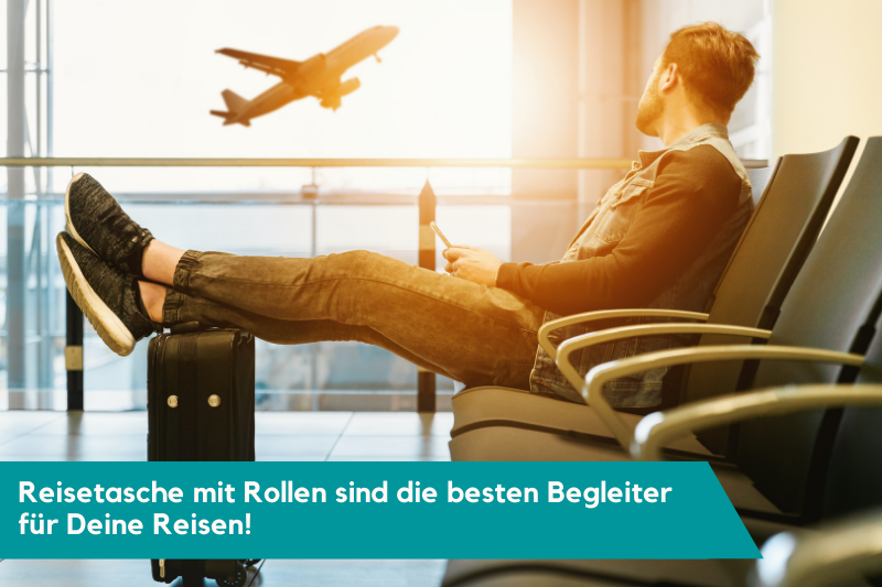 Reisetasche mit Rollen für den Flug