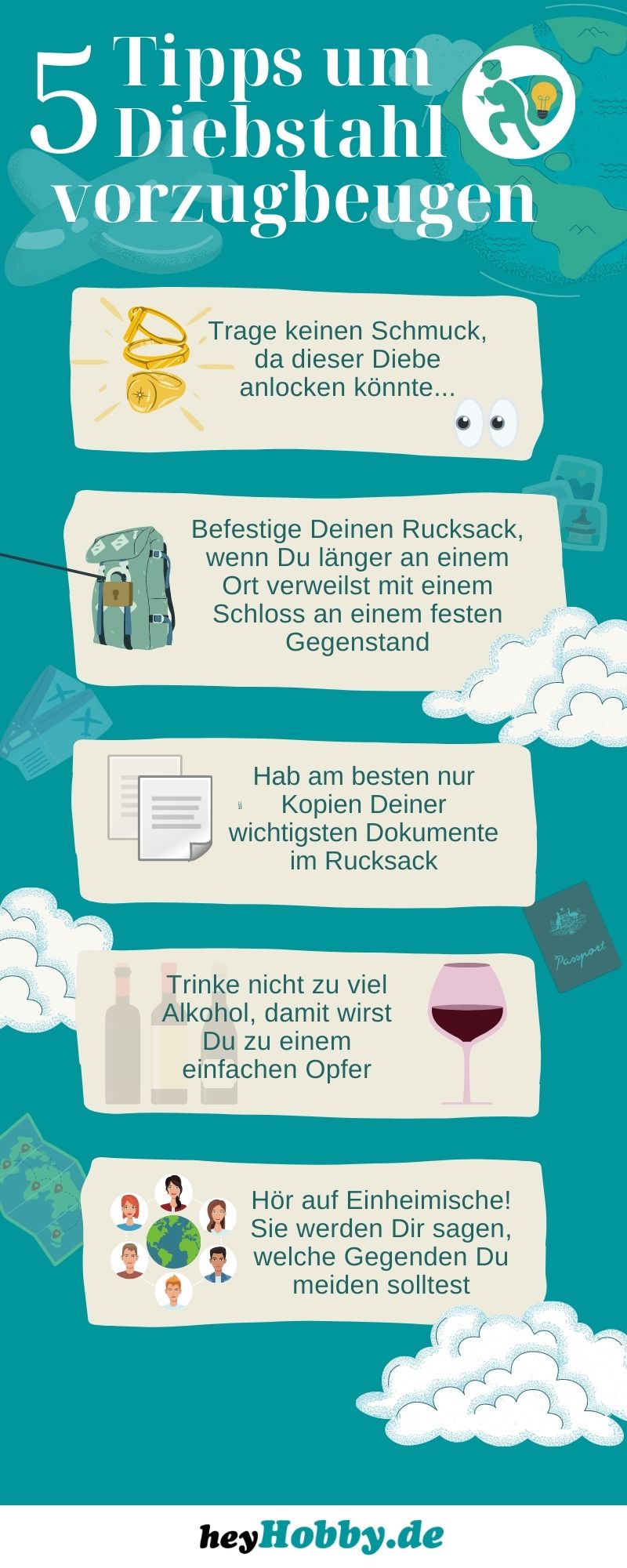 Diebstahl verhindern Infografik TSA Diebstahl verhindern