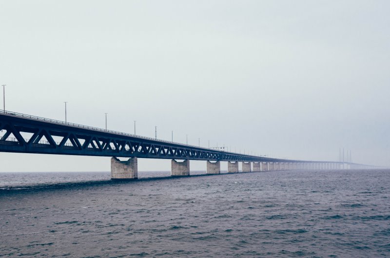 Die Öresundbrücke zwischen Dänemark und Schweden