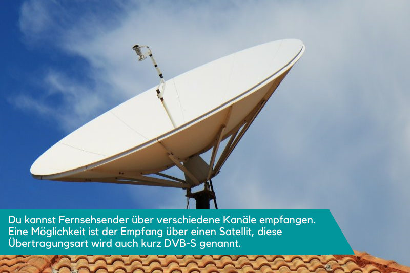 Fernsehsender empfangen über einen Satellit