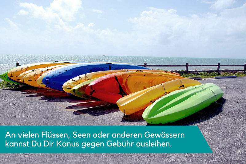 Kanus im Verleih ausleihen