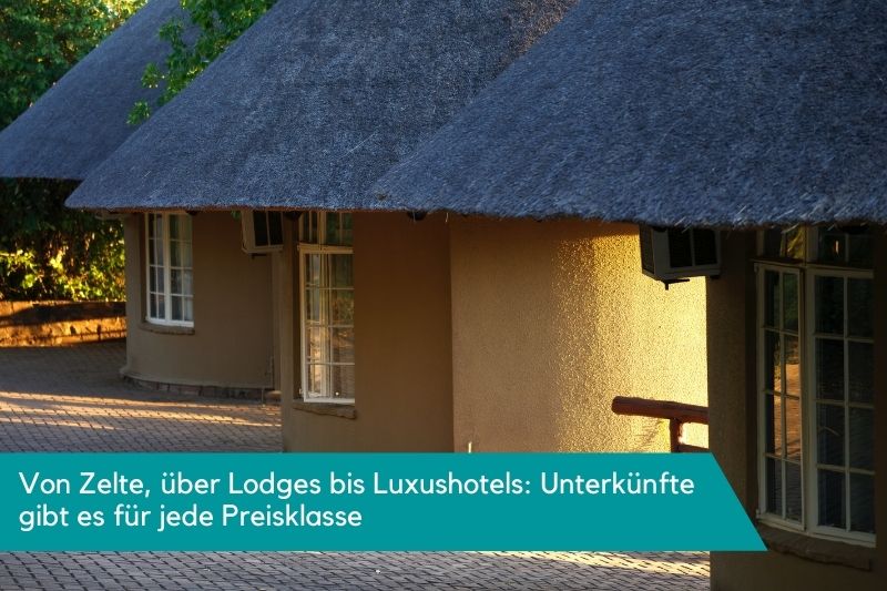 Lodge Unterkunft Lodges in einem Safari Camp