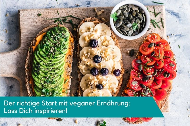 vegane Ernährung zum Frühstück leckere vegane Frühstücksbrote mit Avocado, Banane und Tomaten