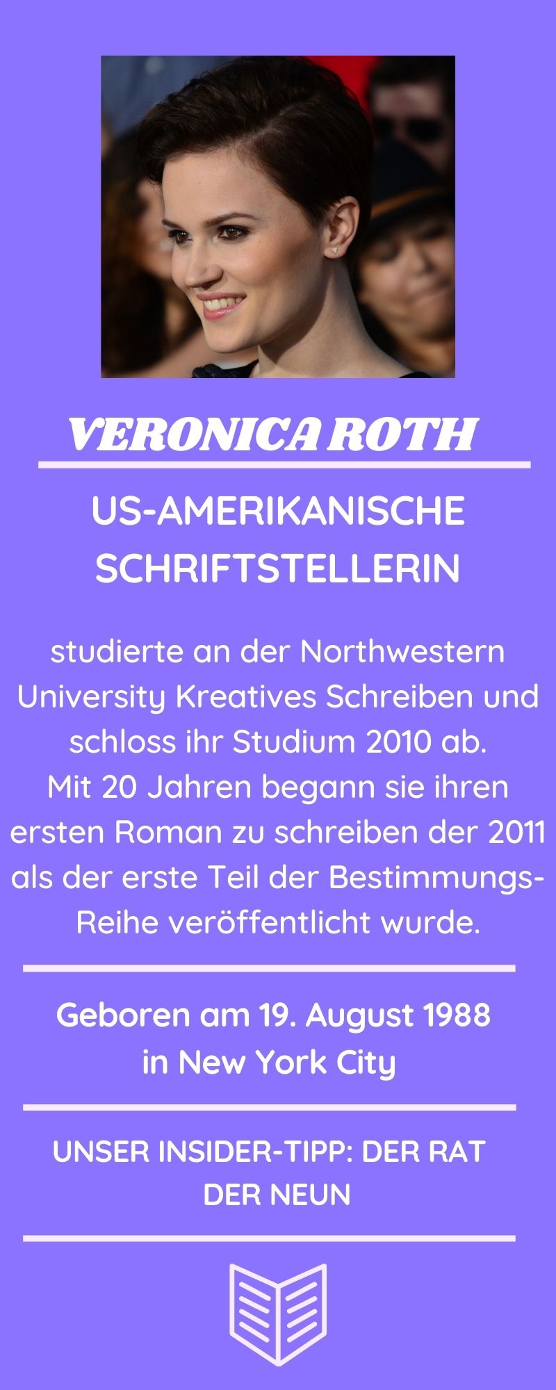 Infografik zu der Autorin