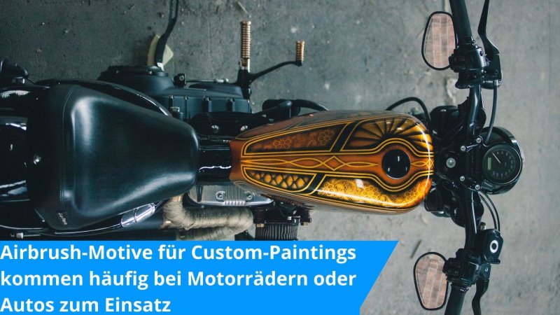 Airbrush Custom-Painting auf Motorrad