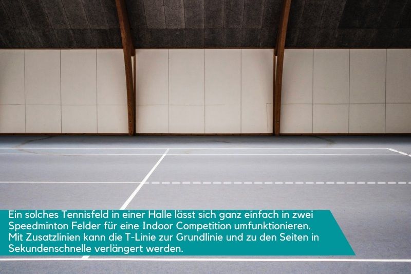 Tennishalle von innen