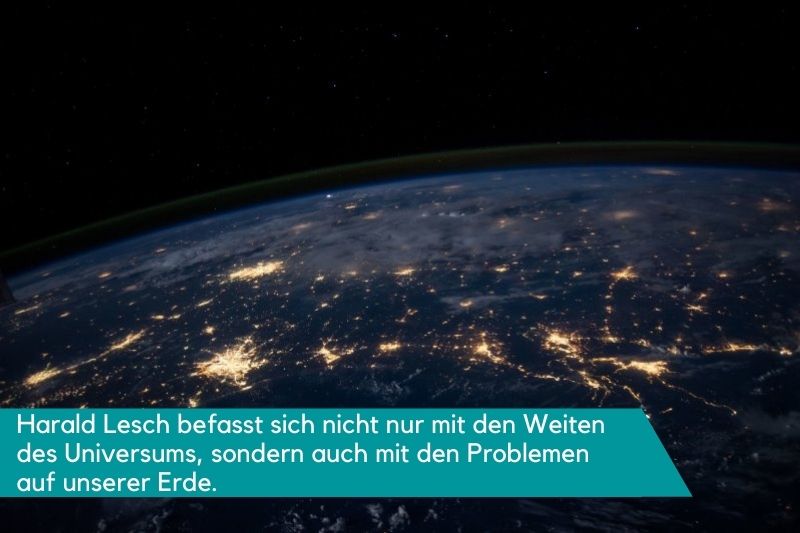 Blick auf die Erde bei Nacht aus dem Weltall