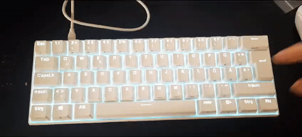 Verschiedene Licht Modis der Tastatur. Verschiedene Licht Modis der Tastatur.